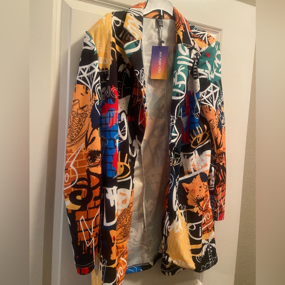 Colorful designed blazer